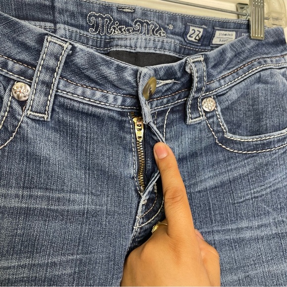 Miss Me Women’s Standard Boot Cut Denim Jeans Sz 27 - Picture 3 of 10